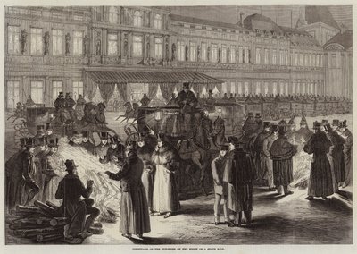 Courtyard of the Tuileries on the Night of a State Ball by Jules Pelcoq